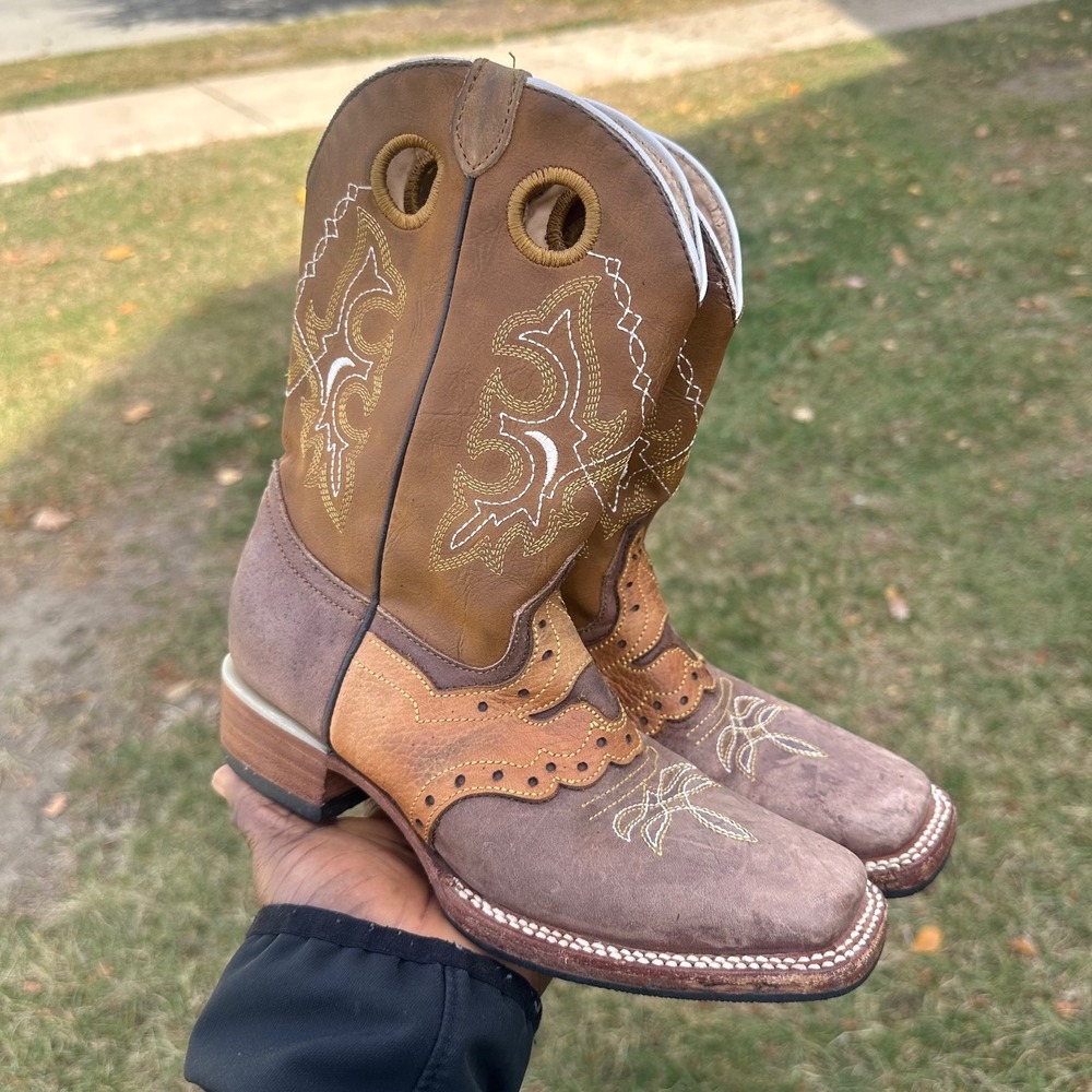 Ranchers Boots Co. Square Toe Western Boots Women's Size Size 22 US Size 5 Tan - Picture 14 of 15